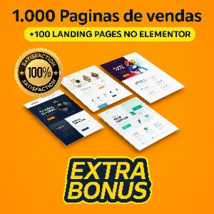1000 Páginas De Vendas +100 Landing Pages No Elementor.