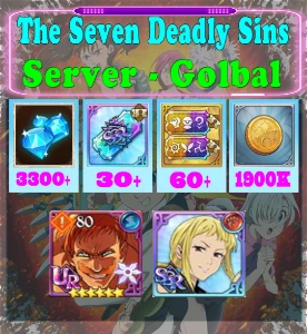[GLOBAL]3300+ Diamonds Seven Deadly Sins 7DS Reroll Account