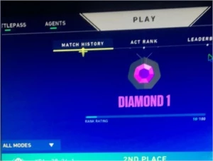 conta de valorant diamante 1 sem skins, mmr bom