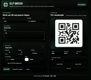 Script Gerador de QRCODE - Sites, Lojas e Sistemas Prontos Sites e Scripts