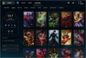 Conta League of Legends 267 skins LOL