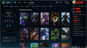 Conta League of Legends 267 skins LOL