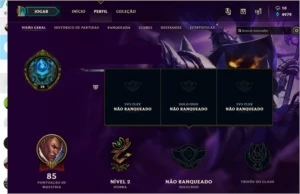 CONTA UNRANKED - League of Legends LOL