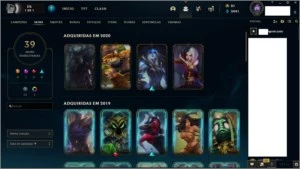 Conta League of Leagens Ouro 2 - 39 Skins - League of Legends LOL