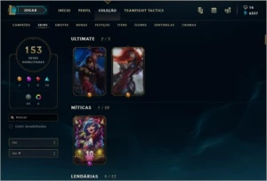 CONTA LOL OURO VARIAS SKINS - League of Legends