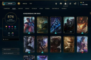 Conta League of Legends l Level 837 l SKINS 876