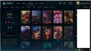 Conta League of Legends - Full Champion - 626 Skins LOL
