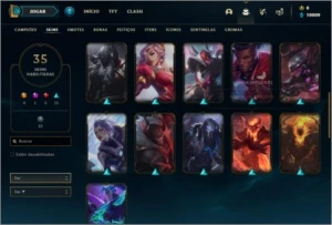 conta lol bronze 1 ex ouro4 35 skins 78 champs 10k de ea - League of Legends