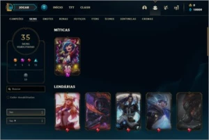conta lol bronze 1 ex ouro4 35 skins 78 champs 10k de ea - League of Legends