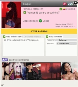 Desapego Games - IMVU > Vendo conta IMVU Feminina