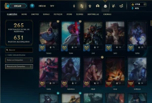 Bronze 4 com 150 Champs e 160 Skins + 1700 RP - League of Legends LOL