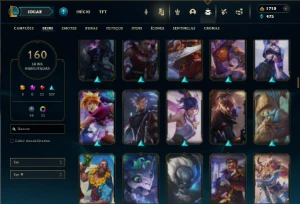 Bronze 4 com 150 Champs e 160 Skins + 1700 RP - League of Legends LOL