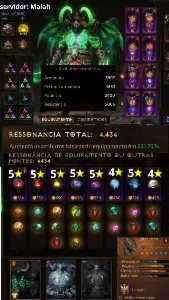 Diablo imortal 4,5 k de ressonância Full dados