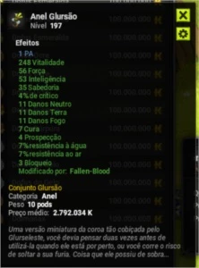 Anel Glursão Exo AP - Spiritiah - Dofus