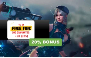 Free Fire - 100 Diamantes + 20% Bonus