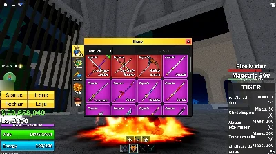 Lv2800 + Godhuman + Tiger + Cdk + Ttk + Skull Guitar + Foice - Roblox