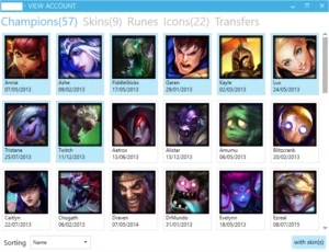 CONTA UNRANKED - 57 CHAMPS 9 SKINS - League of Legends LOL
