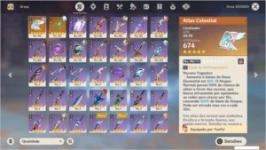 AR 55 HUTAO (c1), LANÇA DE JADE, SHENHE +4 CINCO ESTRELAS - Genshin Impact