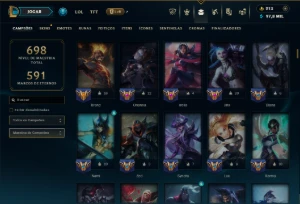 Unranked com TODOS os Champs e 311 Skins ( ADC / MID / JG ) - League of Legends LOL