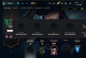 Unranked com TODOS os Champs e 311 Skins ( ADC / MID / JG ) - League of Legends LOL