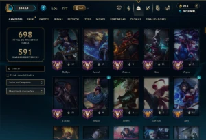 Unranked com TODOS os Champs e 311 Skins ( ADC / MID / JG ) - League of Legends LOL