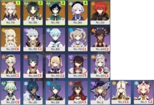 AR 54 - XIAO / VENT / DILUC / QIQI / ALBEDO - Genshin Impact