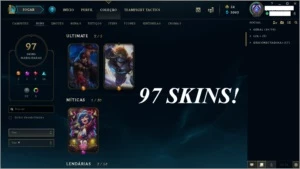 CONTA COM TODOS OS CAMPEÕES - DIAMANTE - MMR BOM - 97 SKINS - League of Legends LOL