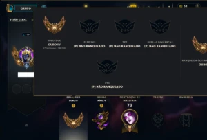 Ouro 4 com 55 Champs e 50 Skins ( ADC / SUP ) - League of Legends LOL