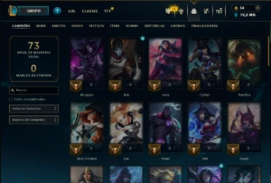 Ouro 4 com 55 Champs e 50 Skins ( ADC / SUP ) - League of Legends LOL