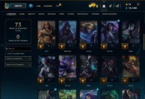 Ouro 4 com 55 Champs e 50 Skins ( ADC / SUP ) - League of Legends LOL