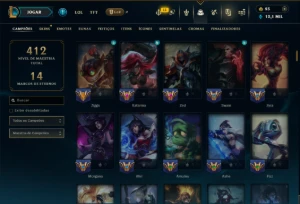 Bronze 2 com TODOS os Champs e 120 Skins ( MID / JG ) - League of Legends LOL