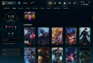 Fullacesso - Conta De 2018 - 110 Skins - Level 379 - 106 Cam - League of Legends LOL