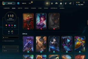 Fullacesso - Conta De 2018 - 110 Skins - Level 379 - 106 Cam - League of Legends LOL