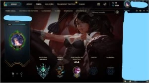 Conta Plat 3 100+champs 96 skins 2 skins ultimate - League of Legends LOL
