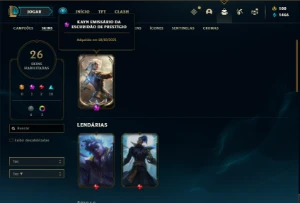 Conta Unranked com 47 Champs e 26 Skin + 1 Prestigio do Kayn - League of Legends LOL
