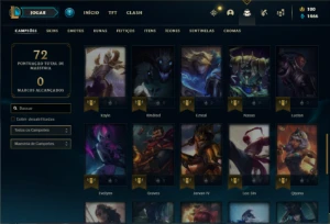 Conta Unranked com 47 Champs e 26 Skin + 1 Prestigio do Kayn - League of Legends LOL
