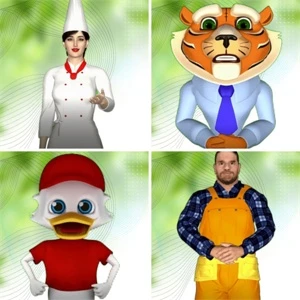 PACK DE AVATAR PARA VIDEO COM CHROMA KEY -SOMENTE 10 UNIDADE - Cursos e Treinamentos