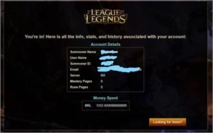 Conta de lol platina 1,Todos OS Champs, 110 SKINS - League of Legends