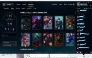 Conta de lol platina 1,Todos OS Champs, 110 SKINS - League of Legends