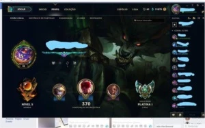 Conta de lol platina 1,Todos OS Champs, 110 SKINS - League of Legends