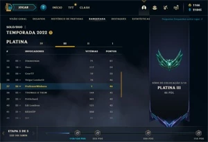 CONTA ÚNICA DE COLECIONADOR - League of Legends LOL