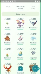 Conta Pokémon Go