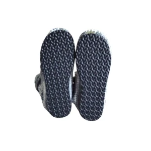 Pantufa de Lã Adulto Cinza Mescla 36 - Artesanato e Personalizados