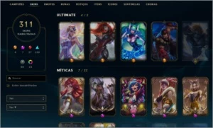 Conta League of Legends lvl 370 LOL