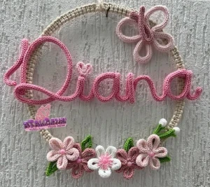 Porta Maternidade Delicado em Macramê - Artesanato e Personalizados