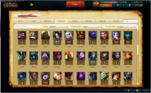 Vendo conta League of Legends Ouro 5 119 Campeões, 50 skins LOL