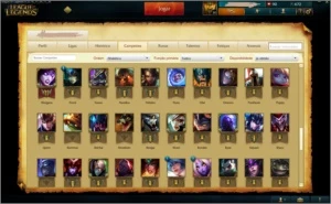 Vendo conta League of Legends Ouro 5 119 Campeões, 50 skins LOL