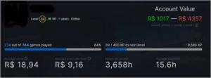 Conta Steam - 284 Jogos!