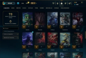 Ouro 2 com 70 Champs e 5 Skins - League of Legends LOL