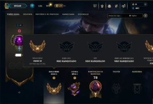 Ouro 2 com 70 Champs e 5 Skins